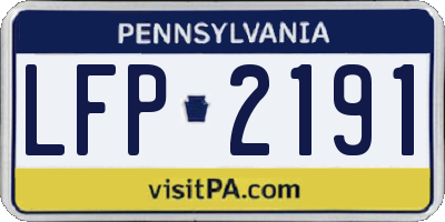 PA license plate LFP2191