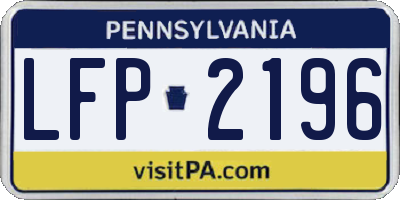 PA license plate LFP2196