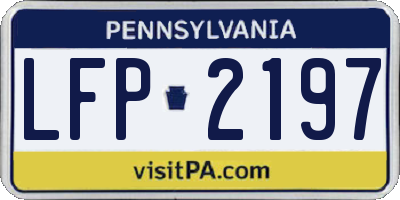 PA license plate LFP2197