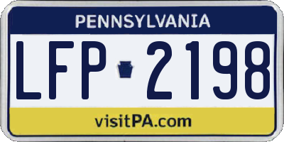 PA license plate LFP2198