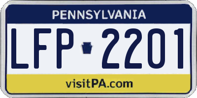PA license plate LFP2201