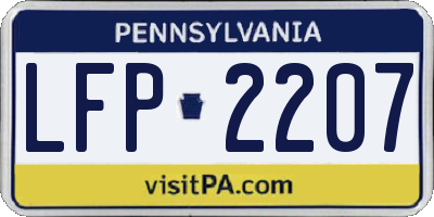 PA license plate LFP2207