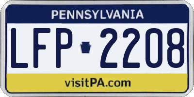 PA license plate LFP2208