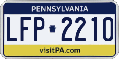 PA license plate LFP2210
