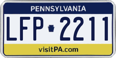 PA license plate LFP2211