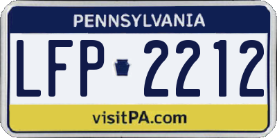 PA license plate LFP2212