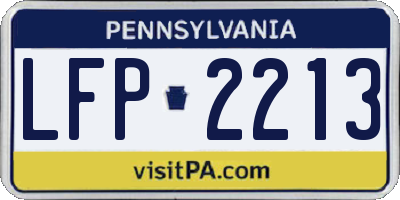 PA license plate LFP2213