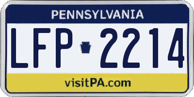 PA license plate LFP2214