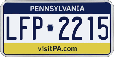 PA license plate LFP2215