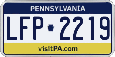 PA license plate LFP2219