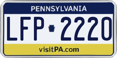 PA license plate LFP2220