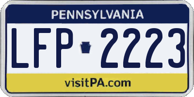 PA license plate LFP2223