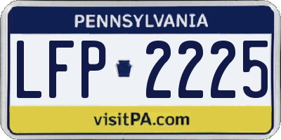 PA license plate LFP2225