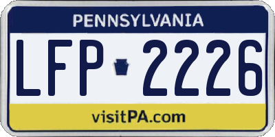 PA license plate LFP2226