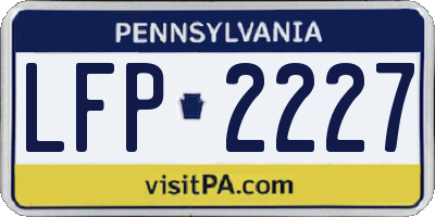 PA license plate LFP2227