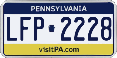 PA license plate LFP2228