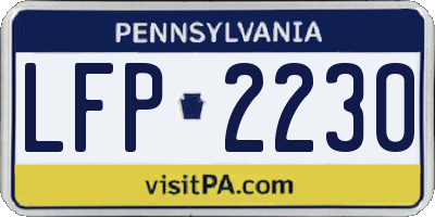 PA license plate LFP2230