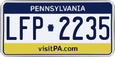 PA license plate LFP2235