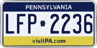 PA license plate LFP2236
