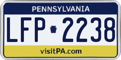 PA license plate LFP2238