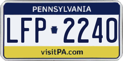 PA license plate LFP2240