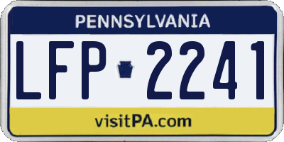 PA license plate LFP2241