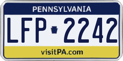 PA license plate LFP2242