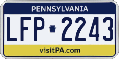PA license plate LFP2243
