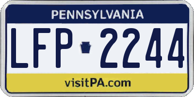 PA license plate LFP2244