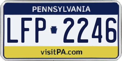 PA license plate LFP2246