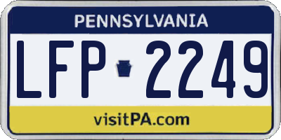 PA license plate LFP2249