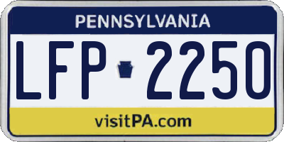 PA license plate LFP2250