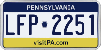 PA license plate LFP2251
