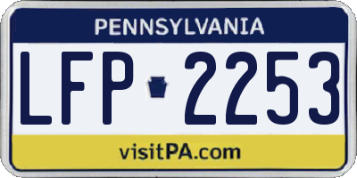 PA license plate LFP2253