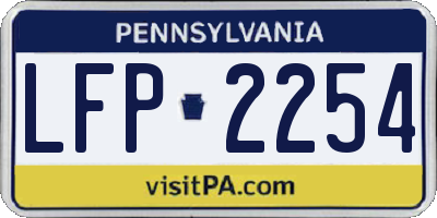PA license plate LFP2254