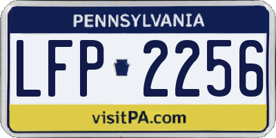 PA license plate LFP2256