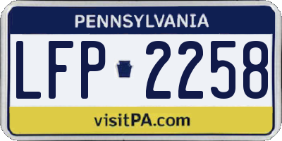 PA license plate LFP2258