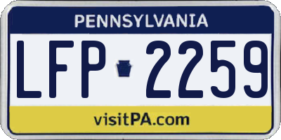 PA license plate LFP2259