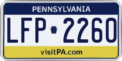 PA license plate LFP2260