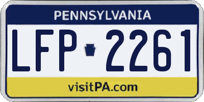 PA license plate LFP2261