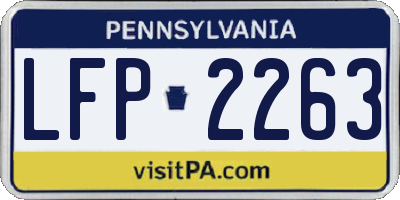 PA license plate LFP2263