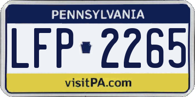 PA license plate LFP2265