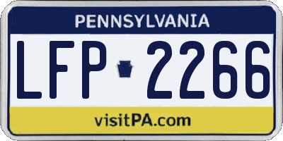 PA license plate LFP2266
