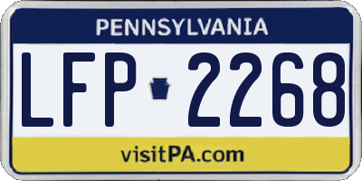 PA license plate LFP2268