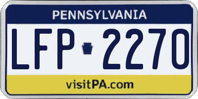 PA license plate LFP2270