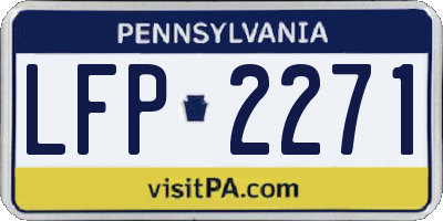 PA license plate LFP2271