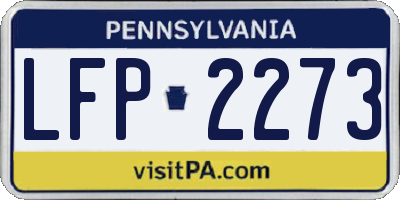 PA license plate LFP2273