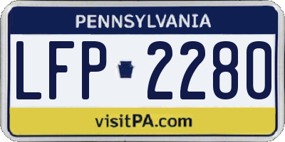 PA license plate LFP2280