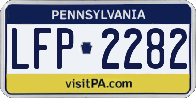 PA license plate LFP2282