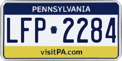 PA license plate LFP2284